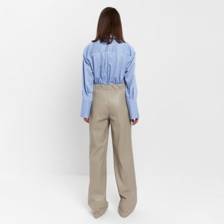 Women's pants (eco -leather) minku: eco leather color gray, size 42-3