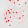 Film for decor and floristry, transparent, burgundy, "hearts", sheet 1pcs, 60 x 60 cm
