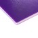 Notepad A6, 80 sheets of a cage, on the crest of canvas purple, plastic cover, micropercitual for separation