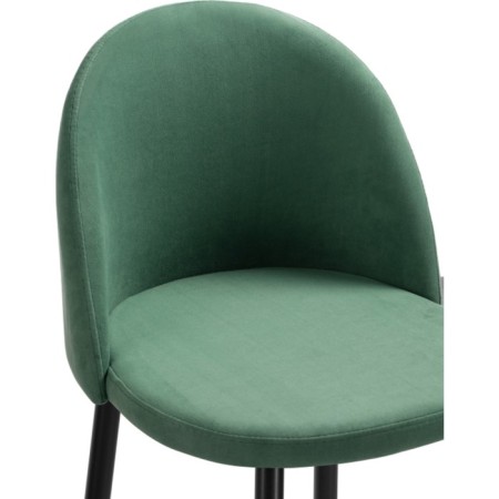 Metal amisore stool/velor, black/gray 48x53x95 cm-4
