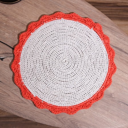 Wicker rug round 38 cm-1