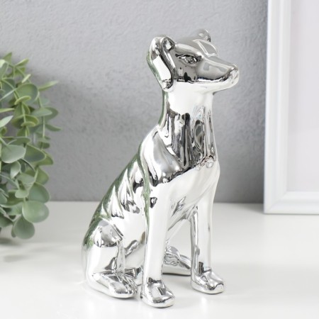 Pig a piggy bank Ceramics "Silver" 11.5x9.5x20.5 cm-1