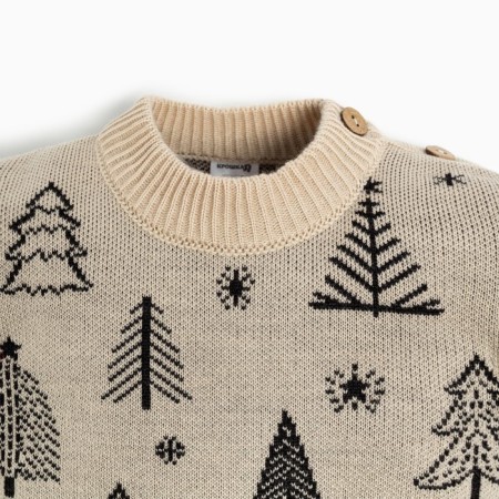 Knitted crumb set I'm "Christmas trees", height 80-86 cm-1