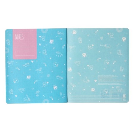 Notebook of 48 sheets in the My Love cage, cover coated cardboard, selective UV-keys, congructor, mix-8