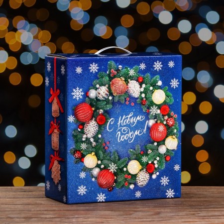 Gift box "New Year's decor", 28.5 x 14 x 33 cm
