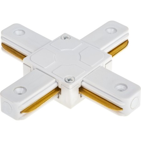 Connector Track-hide for connecting the tire pipeline X-shaped hard Artline plastic/copper BEL 59749 4-3