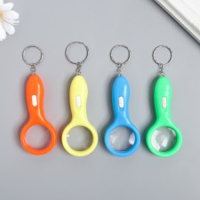 Фонарик свет на кольце "Лупа" МИКС 1,5х3,8х9 см