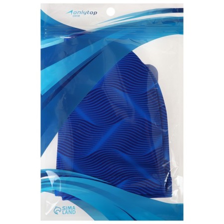 Шапочка для плавания взрослая ONLYTOP Swim, тканевая, обхват 54-60 см-10