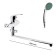 ROEGEN RC100A bath mixer, one -leaf, with shower set, zinc, chrome