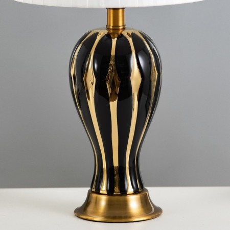 Lorenza table lamp E27 40W black -gold 28x28x51 cm Risalux-2