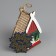Christmas tree toy "House with a snowman", from batteries, a glow of warm white
