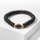 Bracelet unisex "hematite" discs, black color with gold, d = 7 cm