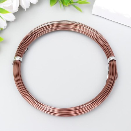 Wire for needlework "Astra" 1 mm, 10 m, dark brown