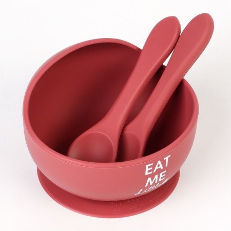 Baby plate on a suction cup and cutting devices M&B, cherry-5