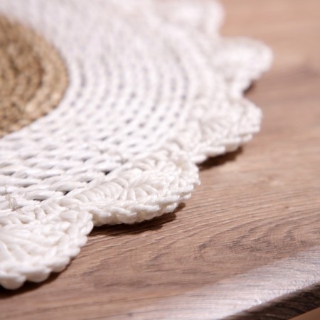 Wicker rug round 35 cm-3