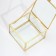 Casket for rings "rectangle", 8x8x5 cm, glass
