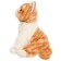 Soft toy "Kitty red striped" sedentary, 25 cm