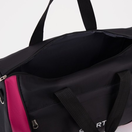 Sports bag with lightning, external pocket, black/pink color-2