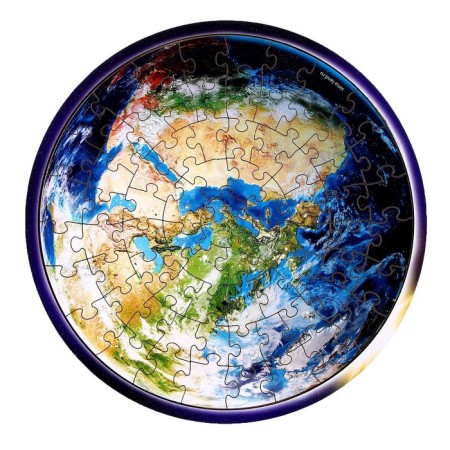 Wooden puzzle "Earth", 20 x 20 cm, 73 details-1