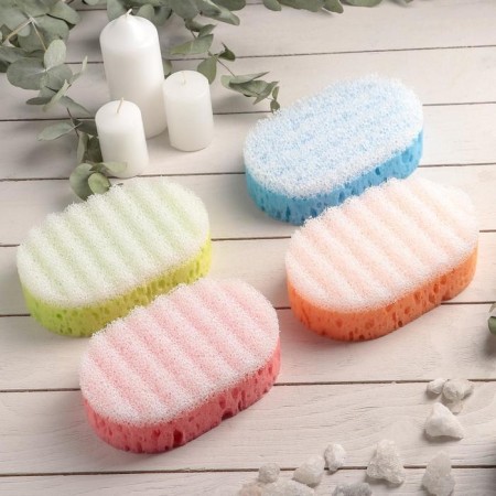 Body sponge massage "pleasure", 10.5 × 6 × 16.5 cm, color mix-3