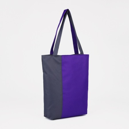 Textile bag on lightning, gray/lilac color