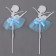 Topper "Ballerina", in the set 2 pcs., Blue color