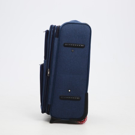 Small 24 suitcase "on lightning, code castle, with extension, blue color-3