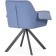 Chair on the metal frame Caita metal/fabric, black/blue 66x53x86 cm