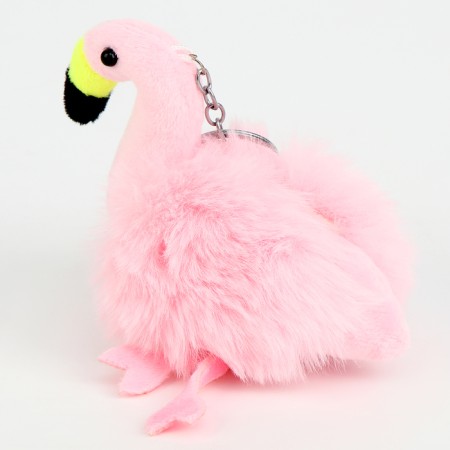 Soft toy "Flamingo" on a key fob, 10 cm, pink color-2