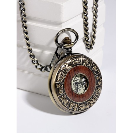 Pocket clock "Horoscope", mechanical, chain L-40 cm, D-4.5 cm-1