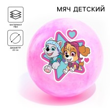 Мяч детский Paw Patrol «Скай и Эверест», 22 см, 60 г, мрамор, МИКС