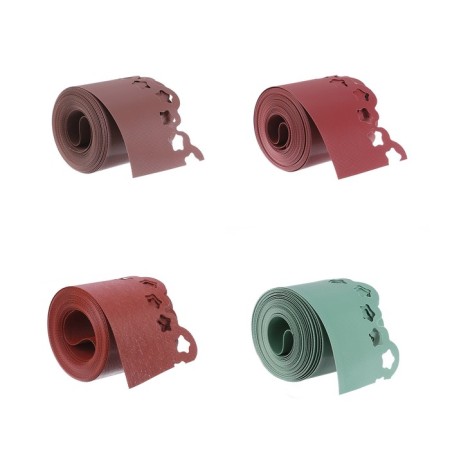Border tape, 0.15 × 9 m, thickness 1.2 mm, plastic, curly, brown, Greengo-7