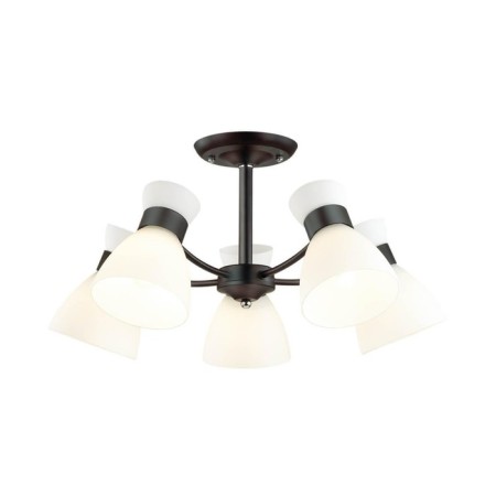 Wilma chandelier, E27, 5x40W, black color, white