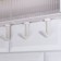 Organizer for storage, hinged, 1 section, with an adhesive base and hooks, 38.7 × 8.5 × 6.5 cm, translucent/white color