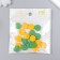 Beads for creativity wood "flat circle" set 20 pcs yellow, green 0.4x1.5x1.5 cm