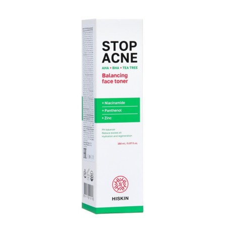Balancing face toner Hiskin Stop Acne, 150 ml