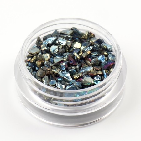 Decorative elements for the decor "stone", voluminous, emerald color/holography-3