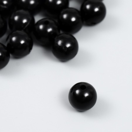 A set of plastic beads "Astra", 14 mm, 25 g, black-1
