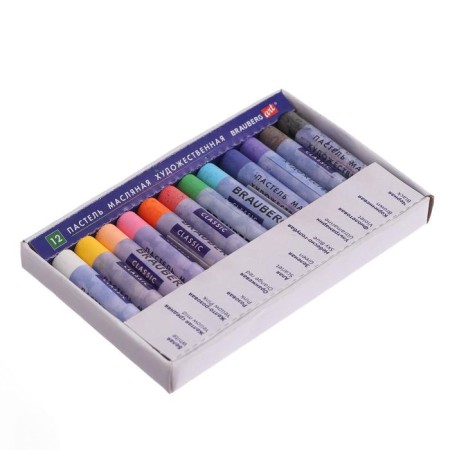 Oil pastel 12 colors, Brauberg Art Classic-1