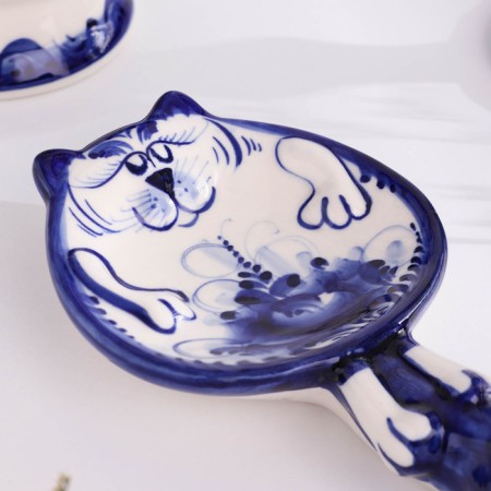 Subway "Cat", Gzhel, Porcelain, 17 cm-1