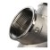 The STOUT SFT -0020-000112, 1 1/2 ", internal/internal thread, nickelled brass