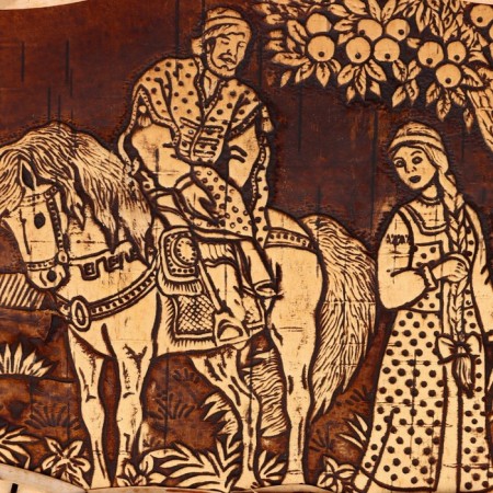 Batonnitsa "Fairy Tale", 26x17x15 cm, birch bark-5