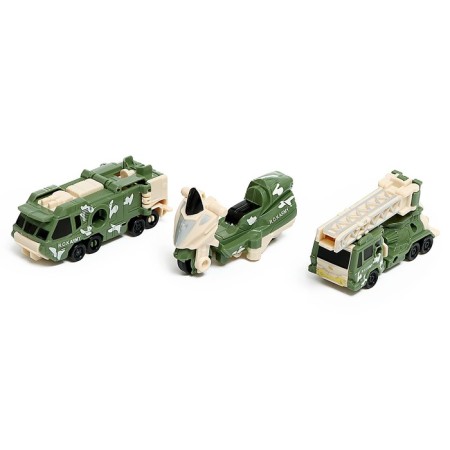 The Military Helicopter robot, transforms, assembled from 3 cars-3