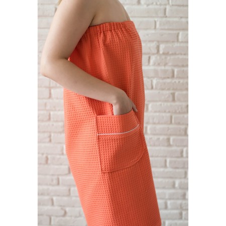Pareo female, coral color, waffle sheet-3