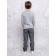 Batik turtleneck for a boy, height 116 cm, color gray melange