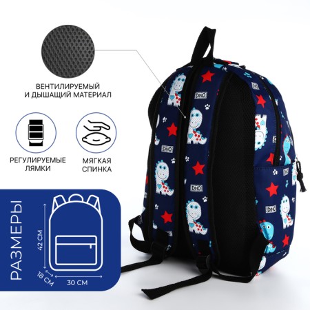 Set of a youth backpack from textiles, a shoper bag, blue color-8