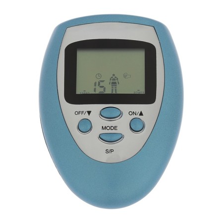 Body massage Luazon LEM-29, myostimulator, 3 modes, 4 electrodes, 2HAAA, blue-1