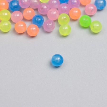 A set of beads luminous in the dark "Astra" 6 mm, 20 g, multi -colored-1