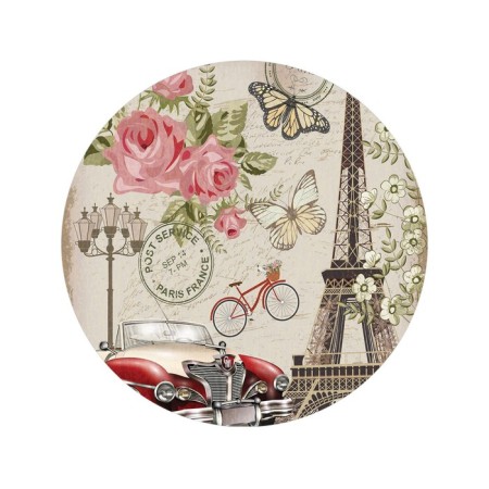 Pareo and beach rug "Romance of Paris", d = 150 cm-1