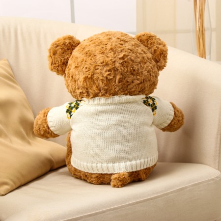 Soft toy "Bear", in a jacket, 50 cm, brown color-3